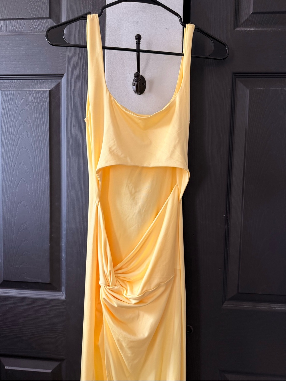 Yellow Knot-Detail Maxi Dress